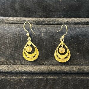 Sterling Silver Earrings Dangling Handmade in India